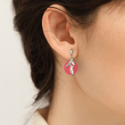 Boucles d'oreilles Oliveraie, Finition argentée, Hibiscus / Mistral image number 4